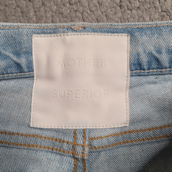 MOTHER Jeans 25 Blue The Rascal Ankle Undone Hem Distressed Vacation Temptation - Picture 8 of 15